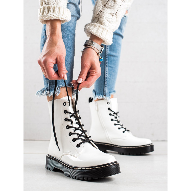 Vinceza Trappers eleganti, calduroase alb 2