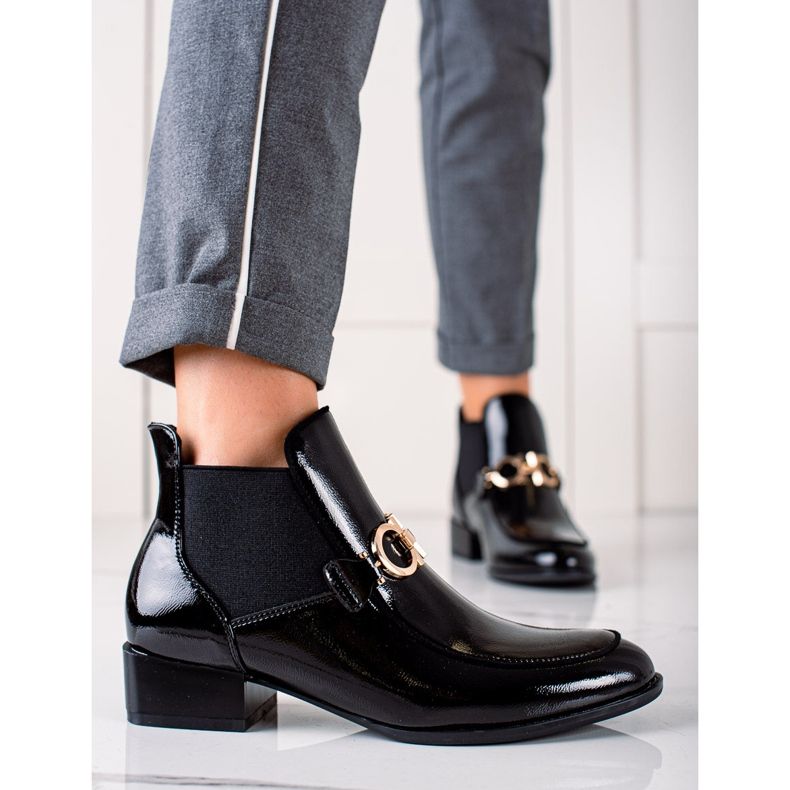 W. Potocki Cizme Potocki negru de aur 1