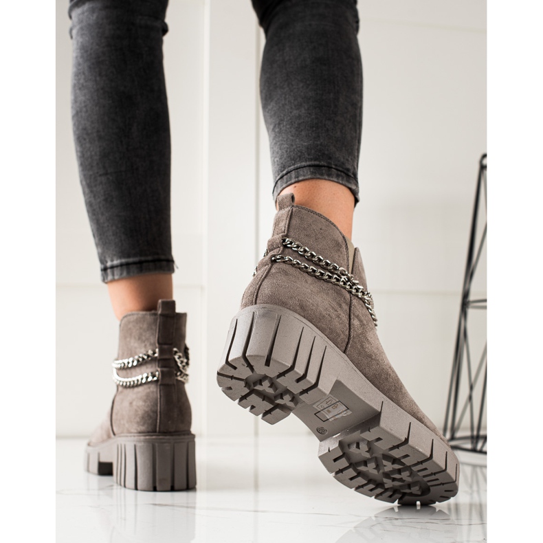 Goodin Cizme Pe Platformă Cu Lant bej 1 Goodin Cizme Pe Platformă Cu Lant bej 1