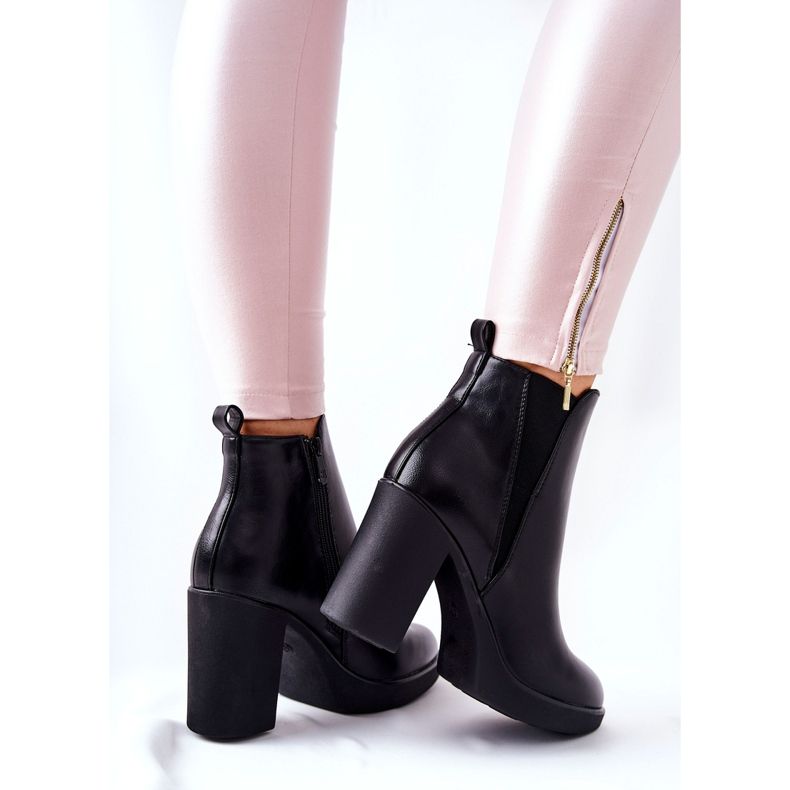 PG1 Cizme De Piele Pe Un Post Negru Linari 1