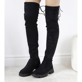 Cizme negre cu talpa inalta de la Patrice negru 1 Cizme negre cu talpa inalta de la Patrice negru 1