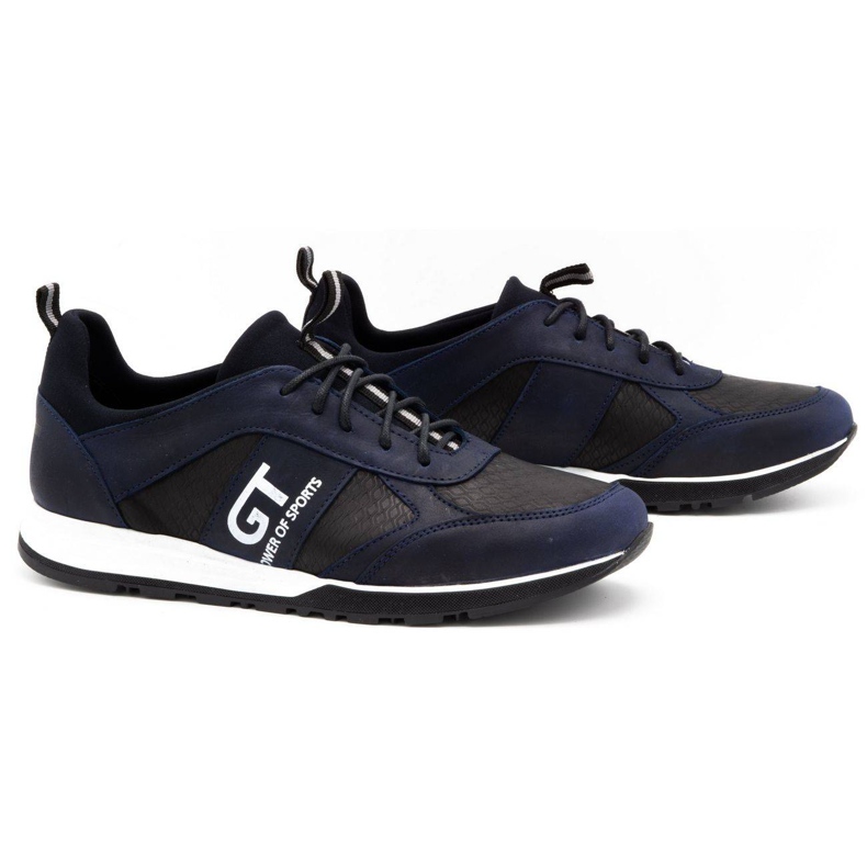 Polbut Pantofi sport bărbătesc din piele 2111PLB, bleumarin albastru 2