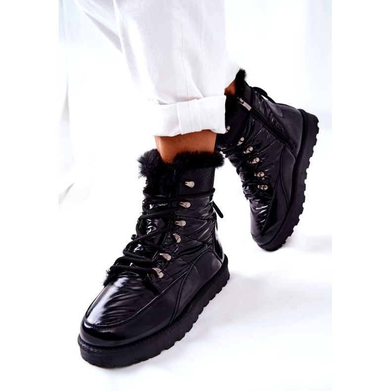 POTOCKI Ghete de zăpadă cu izolație înaltă de blană Sneezy negru 1