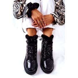 POTOCKI Ghete de zăpadă cu izolație înaltă de blană Sneezy negru 2