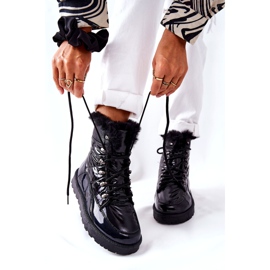 POTOCKI Ghete de zăpadă cu izolație înaltă de blană Sneezy negru 4