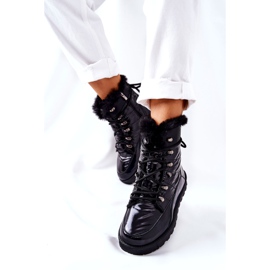 POTOCKI Ghete de zăpadă cu izolație înaltă de blană Sneezy negru 5