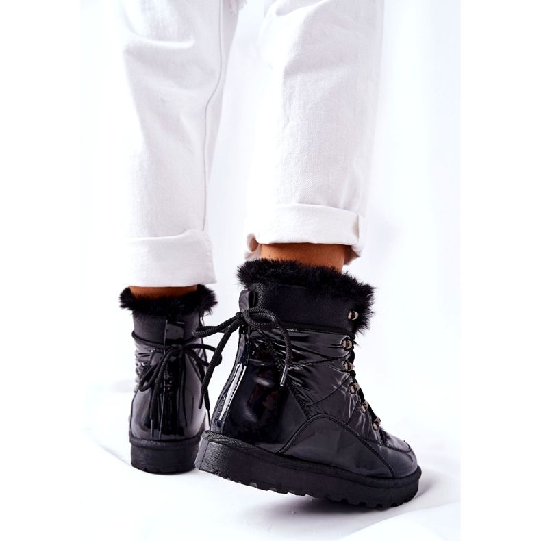 POTOCKI Ghete de zăpadă cu izolație înaltă de blană Sneezy negru 6