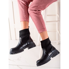 TRENDI Genți slip-on pe platformă negru 1