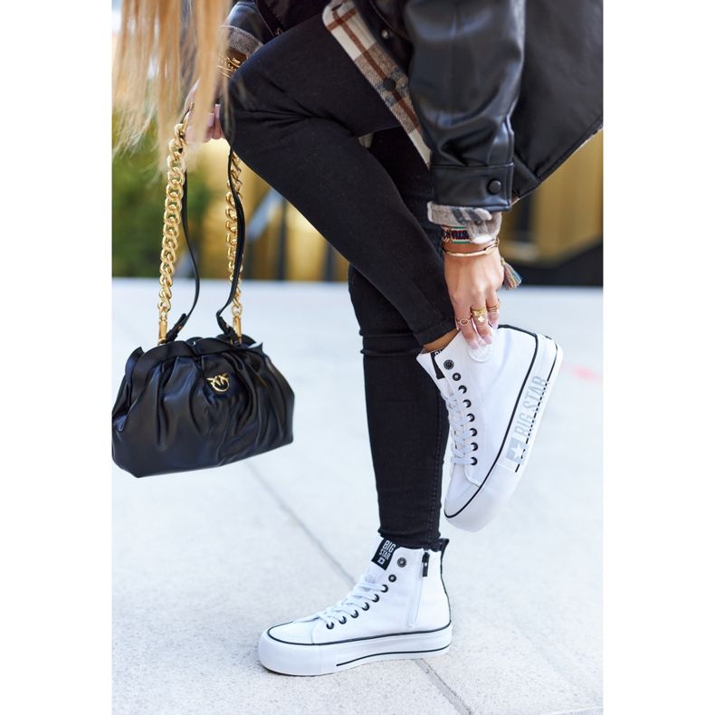 Big Star Adidași înalți pe marea stea II274014 platformă albă 1