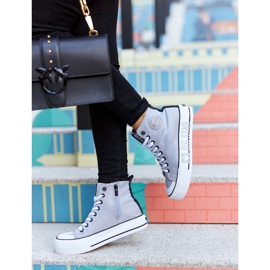 Adidași înalți pe Big Star II274016 Platformă gri 8