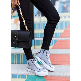 Adidași înalți pe Big Star II274016 Platformă gri 7
