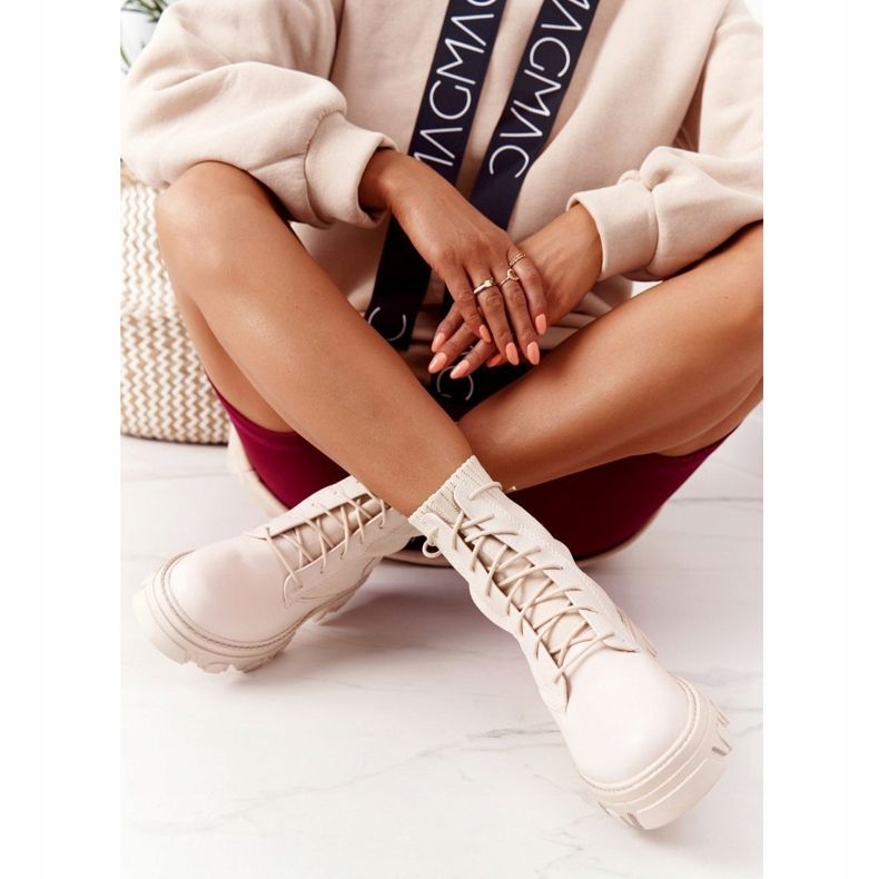 PS1 Cizme pentru femei Muncitori Bej Megan 3