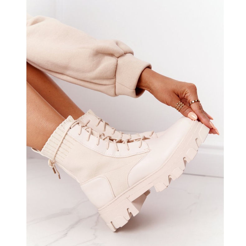 PS1 Cizme pentru femei Muncitori Bej Megan 5 PS1 Cizme pentru femei Muncitori Bej Megan 5