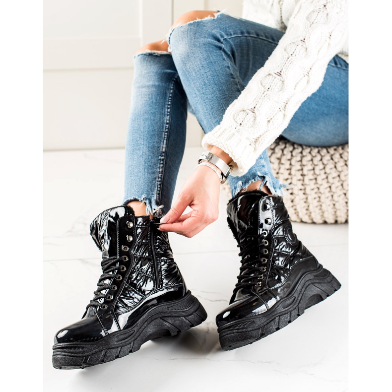 Cizme Negre Pe Platforma VINCEZA negru 2