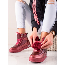 TRENDI Cizme de zapada Cu Sclipici Supermo roșu 1