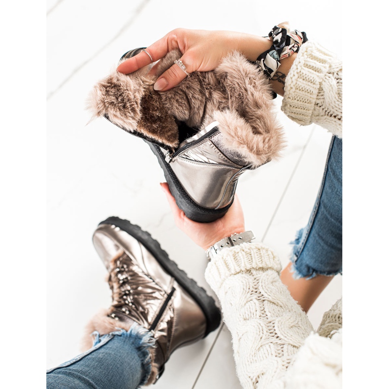 W. Potocki Cizme de zăpadă Potocki calde maro 1