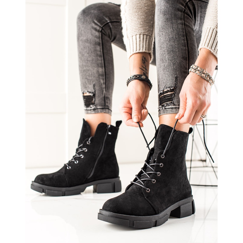 Goodin Muncitori din piele de căprioară negru 1