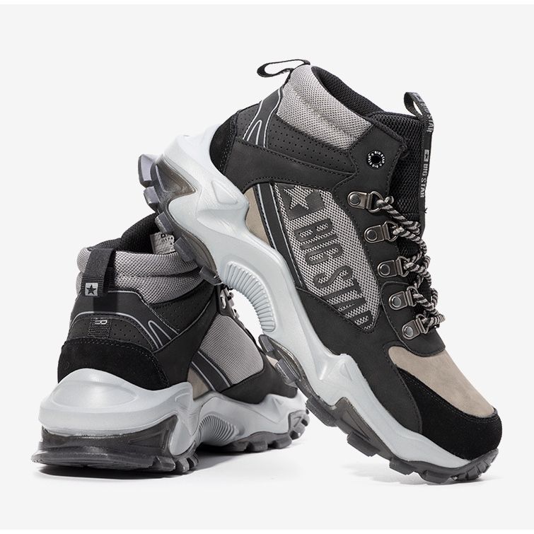 Tenisi Big Star pentru bărbați, negri și gri, Maclovio negru 1