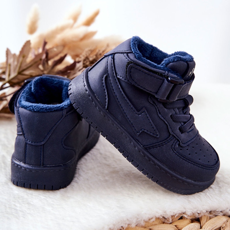 Pantofi Sport Calzi Inalti pentru Copii Navy Clafi albastru 1