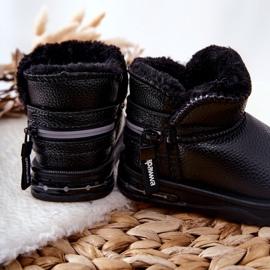 PA1 Cizme de zăpadă pentru copii Black Frosty ['negru'] negru 1