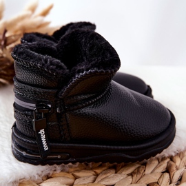 PA1 Cizme de zăpadă pentru copii Black Frosty ['negru'] negru 2