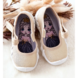 BEFADO S.A. Papuci de balerina Inblu Shiny 109P224 Gold 1