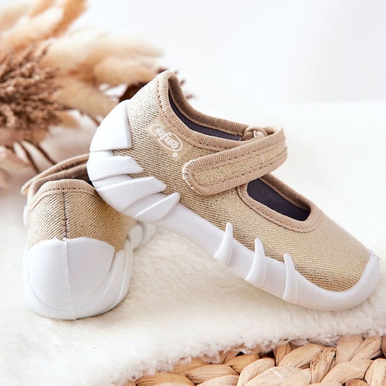 BEFADO S.A. Papuci de balerina Inblu Shiny 109P224 Gold 2