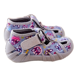 BEFADO S.A. Papuci Inblu Cu Velcro 190P093 Gri-Albastru 2