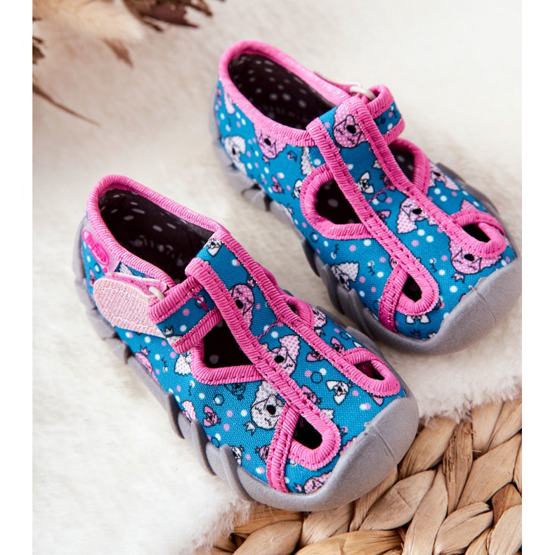 BEFADO S.A. Papuci Inblu Cu Velcro 190P100 Albastru-Roz 1