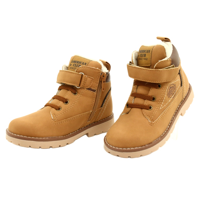 Muncitori izolati cu blana American Club GC29 / 21 Camel bej maro galben 3