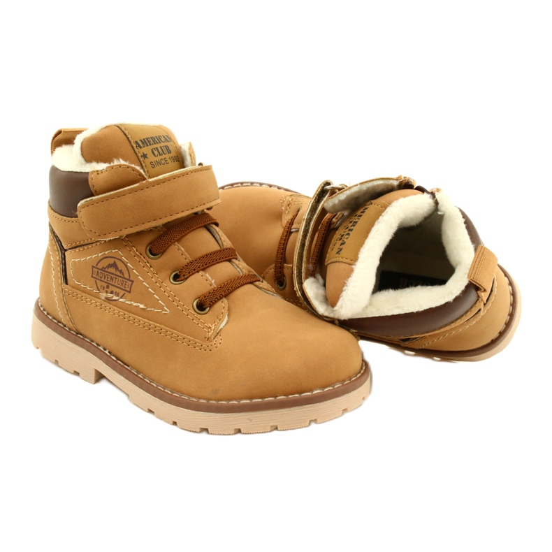 Muncitori izolati cu blana American Club GC29 / 21 Camel bej maro galben 5