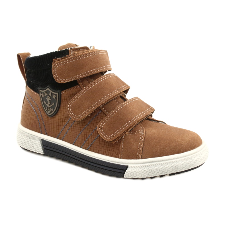 Pantofi sport izolați cu blană American Club GC24 / 21 DK.Camel maro 1