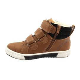 Pantofi sport izolați cu blană American Club GC24 / 21 DK.Camel maro 2