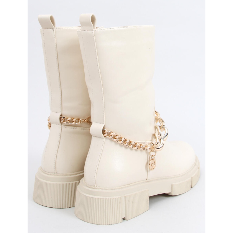 Cizme cu lant detasabil Lome Beige bej 1 Cizme cu lant detasabil Lome Beige bej 1