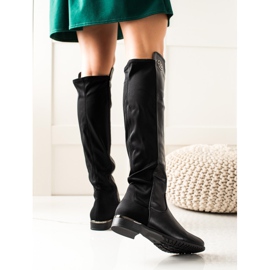 Weide Cizme înalte elegante negru 1