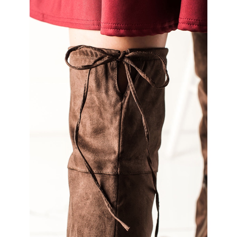 TRENDI Cizme confortabile peste genunchi maro 1 TRENDI Cizme confortabile peste genunchi maro 1