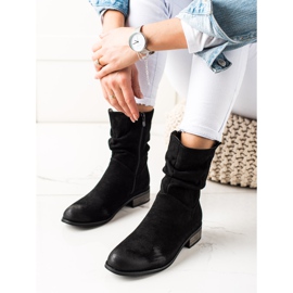 Evento Cizme de cowboy din piele de căprioară negru 1