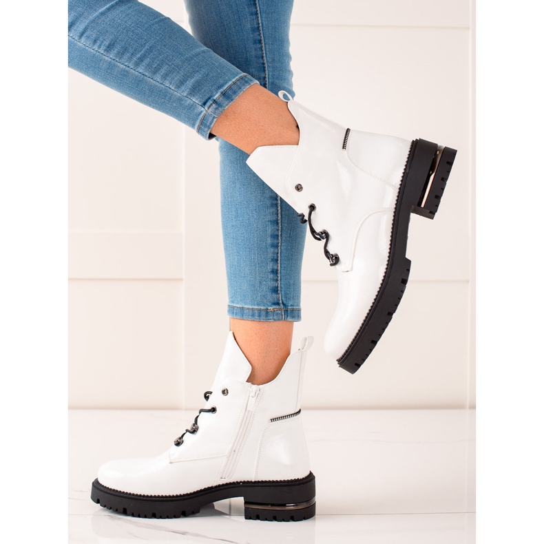 Lucrători la modă cu șireturi de Sergio Leone alb 1