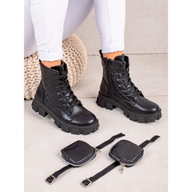 Best Shoes Capcane matlasate cu buzunar negru 1