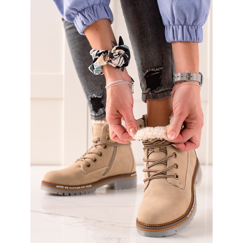 Goodin Trappers izolați din piele ecologică bej 2 Goodin Trappers izolați din piele ecologică bej 2