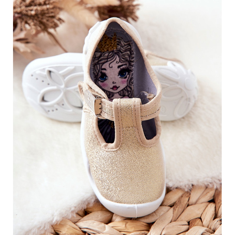 BEFADO S.A. Papuci Balerina Befado Shiny 115X003 Auriu de aur 1