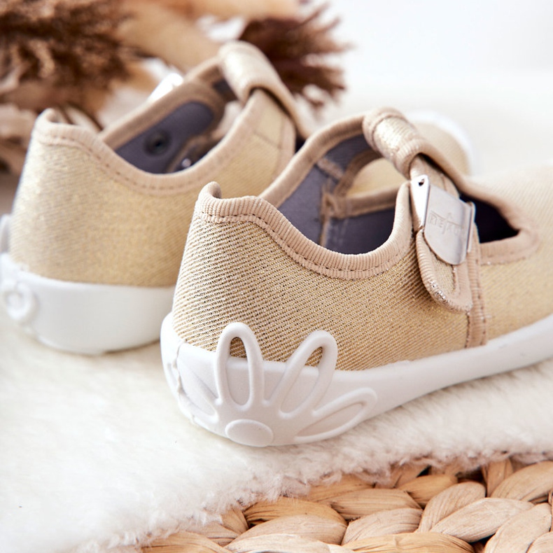 BEFADO S.A. Papuci Balerina Befado Shiny 115X003 Auriu de aur 2