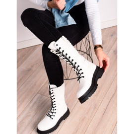 Seastar Cizme albe din piele ecologică 2 Seastar Cizme albe din piele ecologică 2