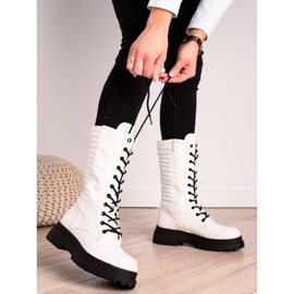 Seastar Cizme albe din piele ecologică 1 Seastar Cizme albe din piele ecologică 1