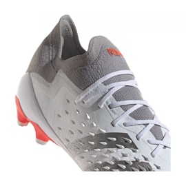 Ghete de fotbal Adidas Predator Freak.1 Low Ag M GZ2806 gri, alb alb 2