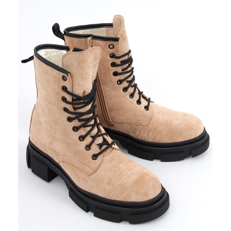 Muncitori din piele intoarsa Dazy Beige bej 1