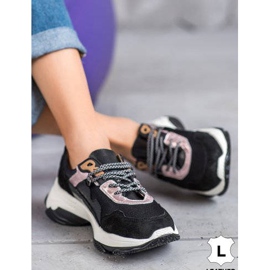 Goodin Adidași confortabili din piele negru 2