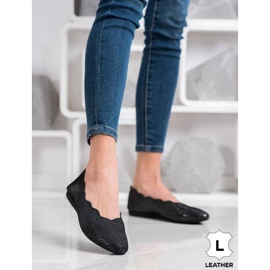 Filippo Elegante balerini din piele negru 1 Filippo Elegante balerini din piele negru 1