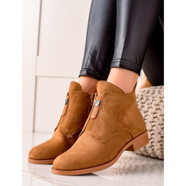 Camo Cizme calde cu fermoar maro galben 1