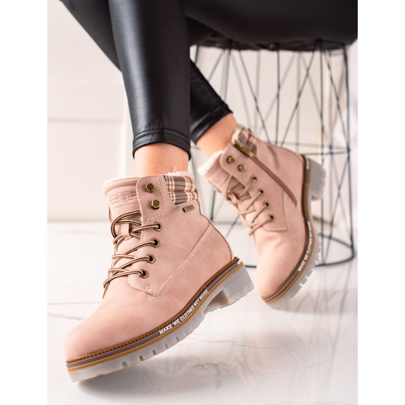 Goodin Trappers izolați din piele ecologică roz 1